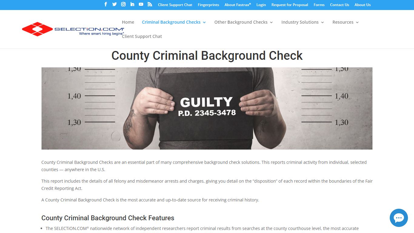 County Criminal Background Check - SELECTiON.COM